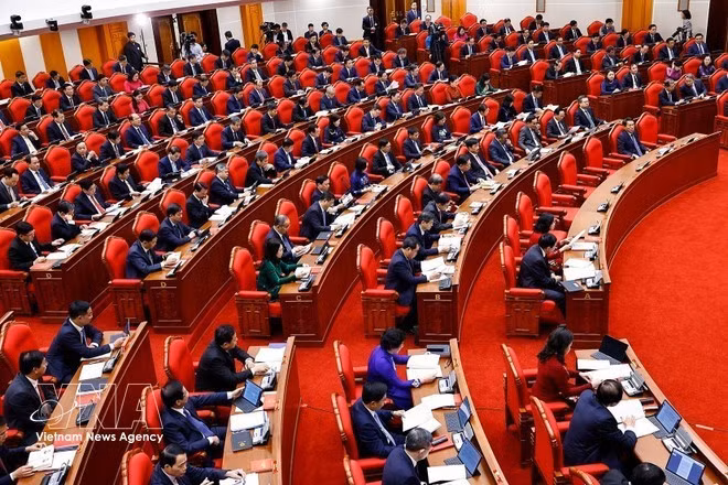 Delegados en el segundo pleno del XIV Comité Central del Partido. (Foto: VNA)